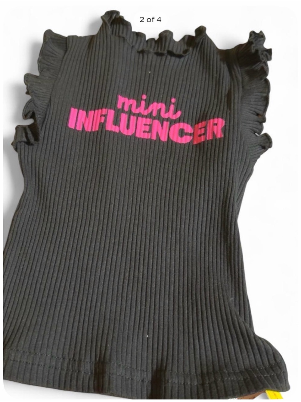 SHEIN Black & Hot Pink "mini INFLUENCER" Girls Matching Set - Picture 2 of 6